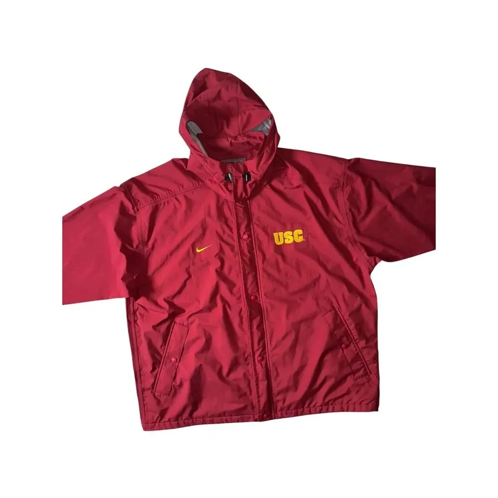 Vtg Nike Team Issued NCAA USC Trojans Warmup Jacket & Wind Pants Dugout Y2K XXL